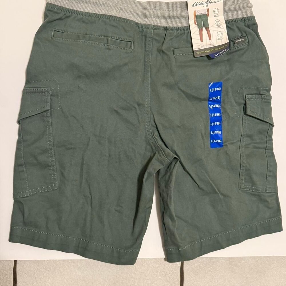 Eddie-bauer Men's Green and Khaki Shorts